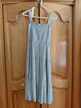 Green/gray Summer Straps Dress